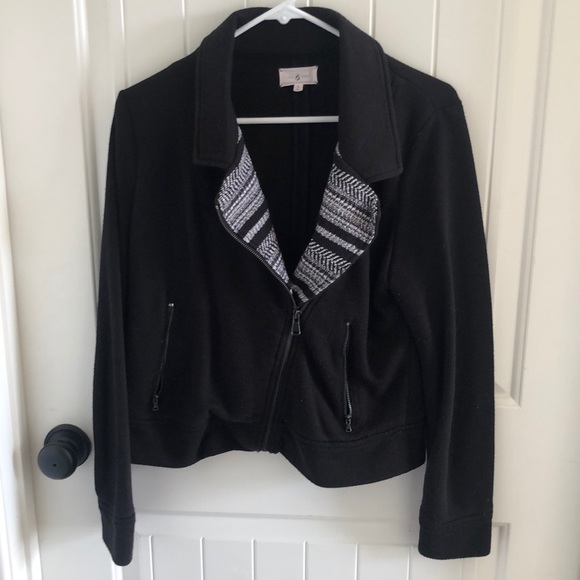 LOFT Black Moto style Jacket - Picture 3 of 3